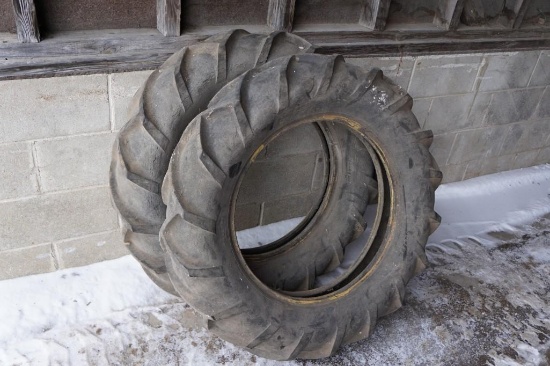 Pair of 7.5 X 22 inch Vintage Tractor Tires