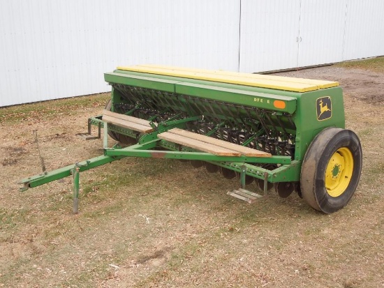 John Deere 8300, 12 foot Grain Drill with grass seeder attachment