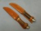 (2) Hunting Knives with sheaths Western L66 8 1/2