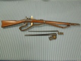 Springfield Trapdoor 1873 Model 1884 45-70 military Rifle with Bayonet and frog