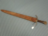 Fantasy Viking Sword with leather sheath 34