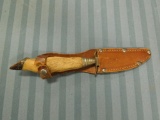Early Puma Soligen deer foot dirk knife with sheath 9