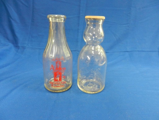 (2) Quart Milk Bottles