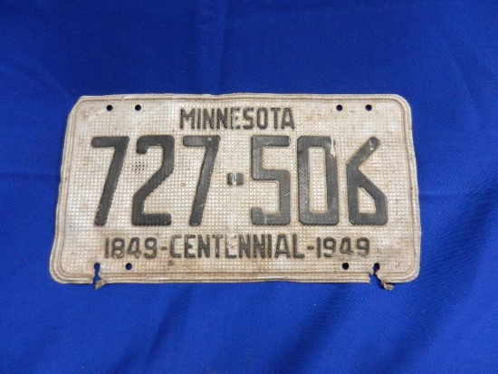 Minnesota License Plate 1849-1949 Centennial