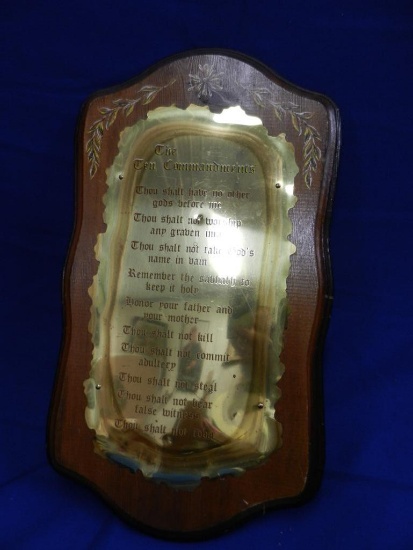 Ten Commandments Plaque