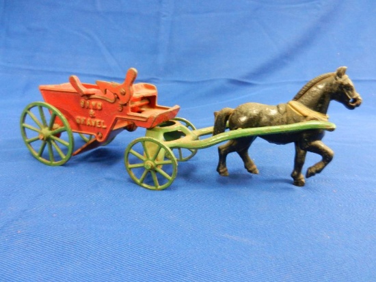 Cast Sand and Gravel Horse and Dump Trailer
