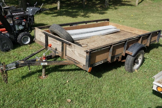 Triton 5 x 8 ft tilt bed metal 2 wheel trailer