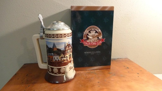 Anheuser-Busch Collectors Club 2002 Membership Beer Stein
