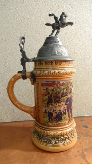 Fine German Military Motif Tankard