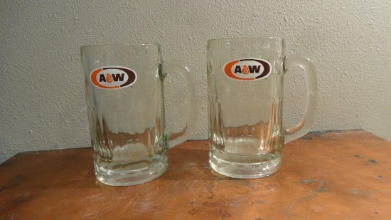 (2) 6 inch A&W Mugs