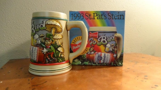 1993 Budweiser St. Pat's Beer Stein