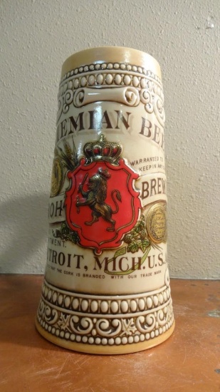 Bohemian Beer Stroh's Brewing Stein