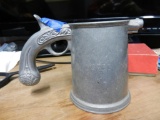 Pewter Handgun Mug engraved Greg