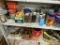 Contents of 4th shelf: Wire nuts, Staples, Electrical supplies, and PVC parts
