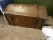Wooden Immigrant Trunk,  Roundtop with metal straps