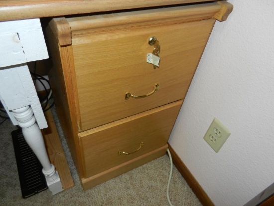 Wooden 2 Drawer file Cabinet