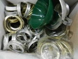 1 box of jar rings, funnels, and strainers