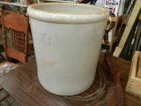 10 gallon Small wing Red Wing  stoneware crock