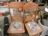 2 Press back chairs