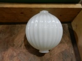 White glass lighting rod globe
