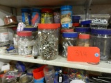 Contents of 2nd shelf: Nuts, bolts, washers, cable clamps
