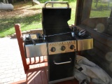 Huntington Gas Grill with rotisserie, tank, and cover