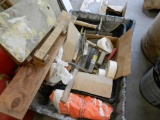 Cement Mud Box (plastic) full of Cement Tools & trowels