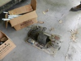 Old Compressor w/Paint Sprayer & Box of Pipe