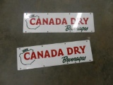 (2) Canada Dry Beverage Porcelain Signs