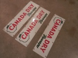 (3) Canada Dry Porcelain Sign 7 x 24