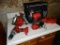 Tool Shop TOOL SET w 10 v Charger w/Bag, 3/8' Drill, Cutoff Saw, Sawzall, Flash Light LIKE NEW