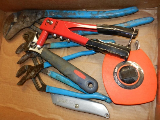 Pliers (3) Pop Riveter & other tools