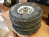 Pair of 4.10/3.50-4 Tires Tube Type w/Bearings