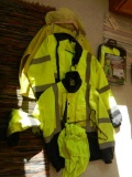 2 - Yellow Jacket, Rain Suit, Bibs new XL size