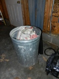 Metal Trash Can w/cement 20 gal.
