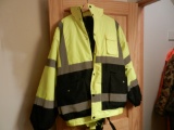 Neon Yellow Insulator Jacket & Bibs XL New, Rain Gear w/Bibs XL