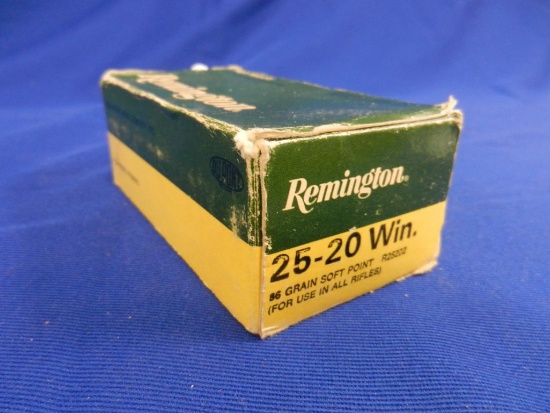 Box Remington 25-20 cal shells 50 rds
