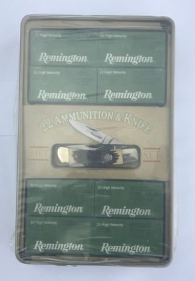 REMINGTON GIFT SET 400RND 22 AMMO & USA KNIFE