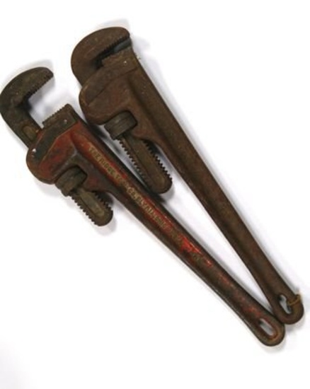 LOT OF 2 RIDGID PIPE WRENCHES