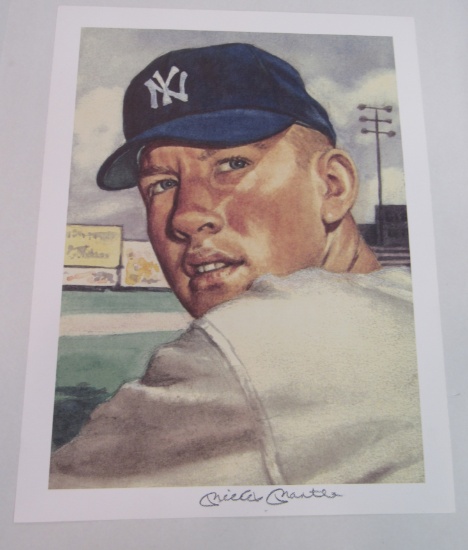 MICKEY MANTLE SIGNED LITHOGRAPH