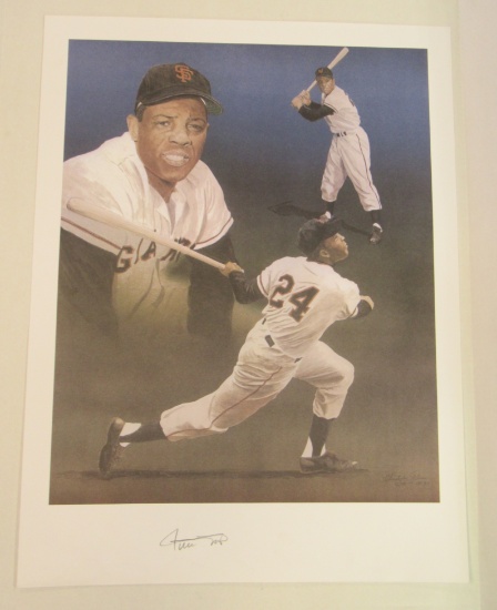 WILLIE MAYS AUTOGRAPHED LITHOGRAPH