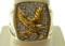 STERLING SILVER AND DIAMOND EAGLE MEN'S RING