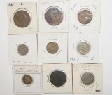 UNIQUE LOT OF COINS LARGE CENTS, FLYING EAGLE AND MORE