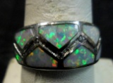 STERLING SILVER OPAL RING