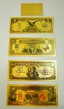 4 GOLD DOLLARS 1-10 SET W/ COA