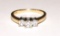 14K GOLD PAST PRESENT FUTURE 1/2 CARAT DIAMOND RING