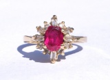 14K GOLD RUBY RING 3.5 GRAMS