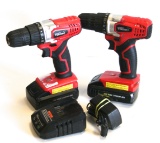 LOT OF 2 HYPER TOUGH CORDLESS DRILLS