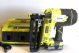 RYOBI 18V LITHIUM ION FINISH NAILER WITH CHARGER