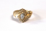 14K GOLD 1/2 CARAT DIAMOND RING WEIGHS 5.3 GRAMS